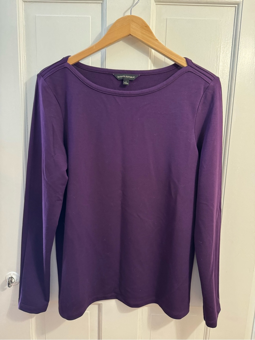 Banana Republic Deep Purple Long Sleeve Tee